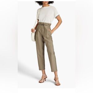 Brunello Cucinelli Tan Cropped Ankle Pants